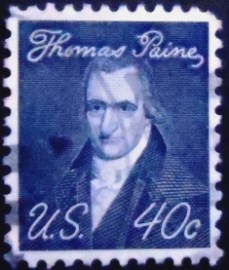 Selo postal dos Estados Unidos de 1968 Thomas Paine