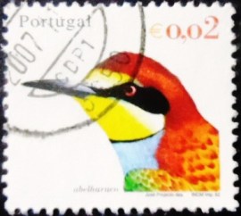Selo postal de Portugal de 2002 European Bee-eater