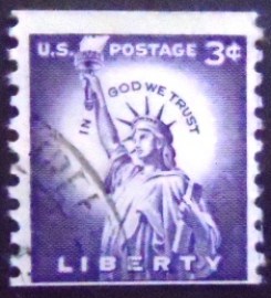 Selo postal dos Estados Unidos de 1954 Statue of Liberty 3
