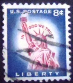Selo postal dos Estados Unidos de 1954 Statue of Liberty 8