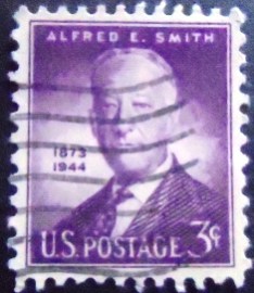 Selo postal dos Estados Unidos de 1945 Alfred E. Smith