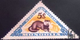 Selo postal da Mongólia de 1959 Sable