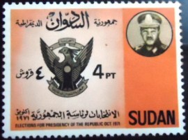 Selo postal do Sudão de 1972 Presidential Election