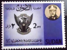 Selo postal do Sudão de 1972 Presidential Election