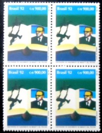 Quadra de selos do Brasil de 1992 Menotti Del Picchia