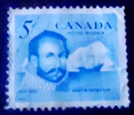Selo postal do Canadá de 1963 Sir Martin Frobisher