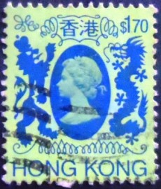 Selo postal de Hong Kong de 1985 Queen Elizabeth II 1,70