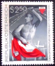 Selo postal da Áustria de 1977 For the Victims of Austria's Liberty
