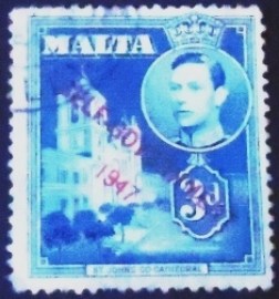 Selo postal de Malta de 1948 St John's Co-Cathedral
