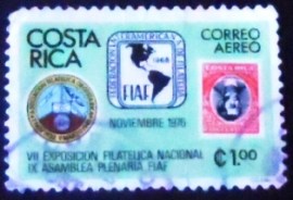 Selo postal da Costa Rica de 1976 Inverted Center Stamp