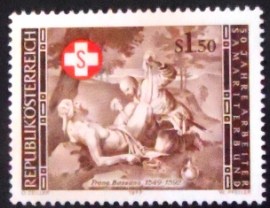 Selo postal da Áustria de 1977 The Samaritan
