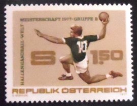 Selo postal da Áustria de 1977 Indoor Handball World Championship