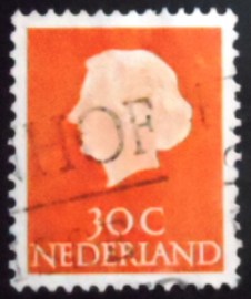 Selo postal da Holanda de 1954 Queen Juliana 30