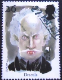 Selo postal do Reino Unido de 1997 Europa Dracula
