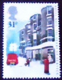 Selo postal do Reino Unido de 1985 Parcel Delivery in Winter