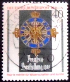 Selo postal da Alemanha Berlin de 1981 Prussian Exhibition