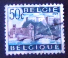 Selo postal da Bélgica de 1965 Bridge and Castle