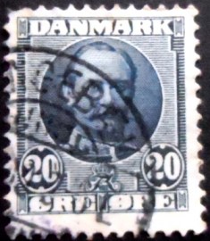 Selo postal da Dinamarca de 1907 King Frederik VIII