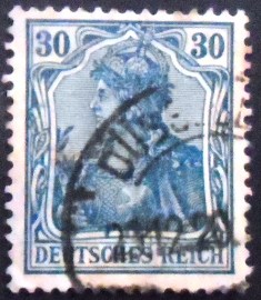 Selo postal da Alemanha Reich de 1920 Germania 30