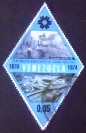 Selo postal da Venezuela de 1974 Road Construction 5