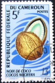 Selo postal dos Camarões de 1967 Coconut