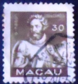 Selo postal de Macau de 1951 Luís de Camões