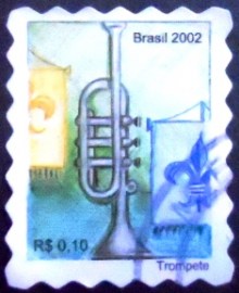 Selo postal do Brasil de 2002 Trompete - 822 U