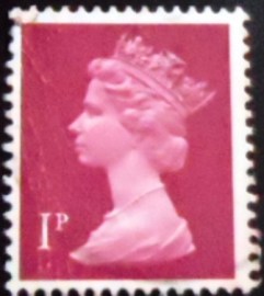 Selo postal do Reino Unido de 1986 Queen Elizabeth II Decimal Machin
