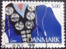 Selo postal da Dinamarca de 1993 Silver Buttons & Brooches