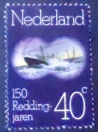 Selo postal da Holanda de 1974 Lifeboat Suzanna