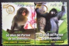 Se-tenant  postal do Peru de 2014  Legends Park