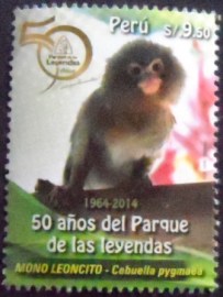 Selo postal do Peru de 2014 Pygmy Marmoset