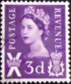 Selo postal da Escócia de 1958 Queen Elizabeth II