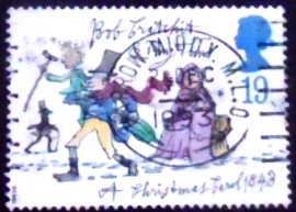 Selo postal do Reino Unido de 1993 A Christmas Carol
