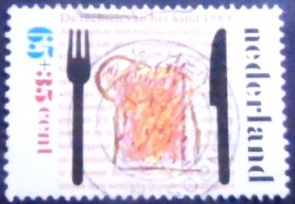 Selo postal da Holanda de 1989 The right to food