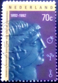 Selo postal da Holanda de 1992 Roman goddess Juno Moneta