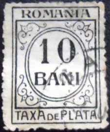 Selo postal da Romênia de 1920 Standing Oval 10