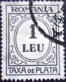 Selo postal da Romenia de 1920 Standing oval 1