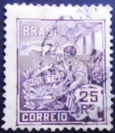Selo postal do Brasil de 1920 Indústria 25