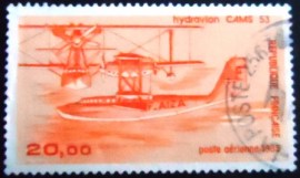 Selo postal da França de 1985 CAMS 53 Flying Boat