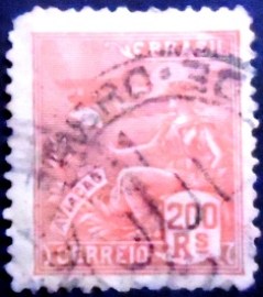 Selo postal do Brasil de 1921 Aviação 200
