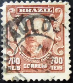 Selo postal Regular emitido no Brasil em 1906 - 145 U