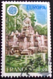 Selo postal da França de 1978 Paris Floral Park Fountain