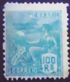 Selo postal do Brasil de 1928 Aviação 100