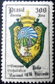 Selo postal comemorativo do Brasil de 1936 C 112 M