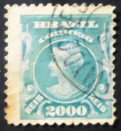 Selo postal do Brasil de 1915 Princesa Isabel - 150 U