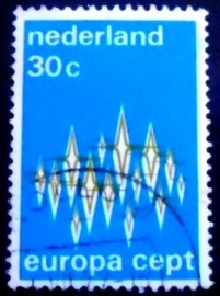 Selo postal da Holanda de 1972 C.E.P.T. Stars