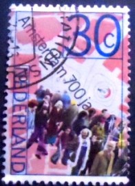 Selo postal da Holanda de 1975 700 Years Amsterdam Coil