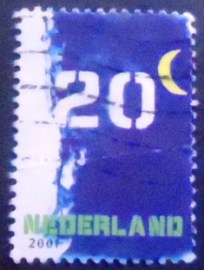 Selo postal da Holanda de 2001 Moon