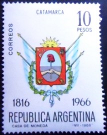 Selo postal da Argentina de 1966 Catamarca